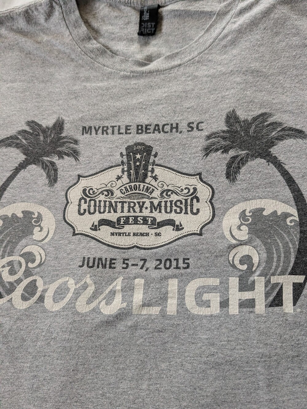 Carolina Country Music Fest Tee -June 2015. Size Large.  Short Sleeves.